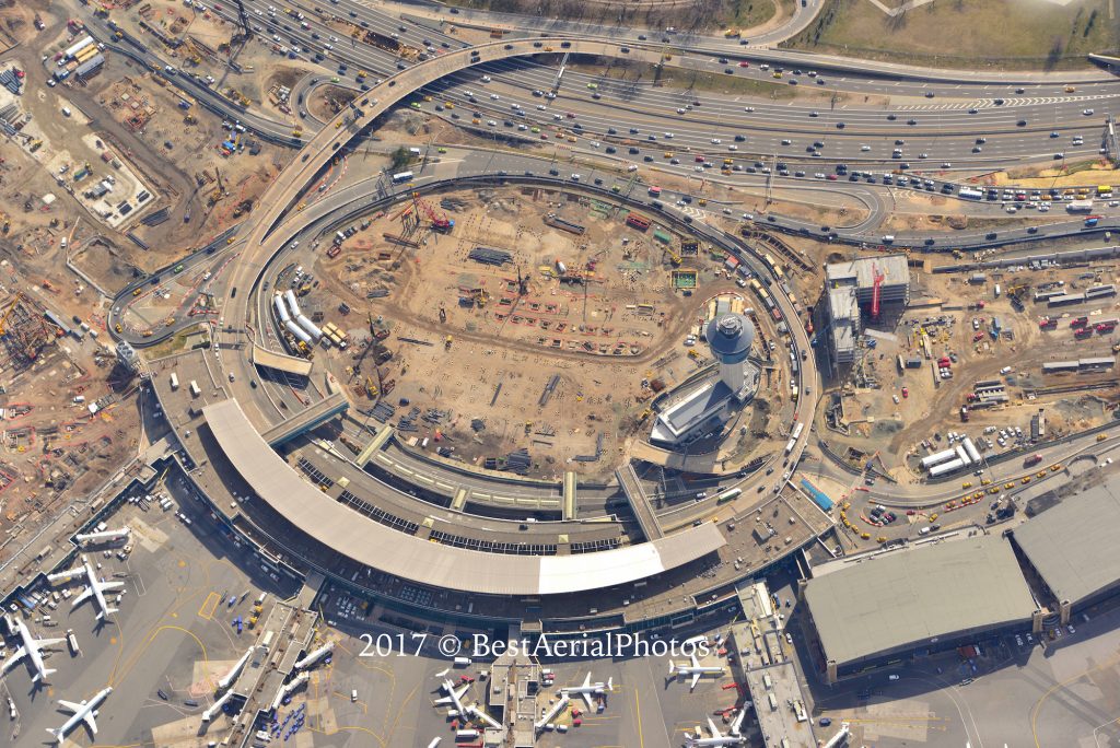 Aerial view of LaGuardia Airport Construction